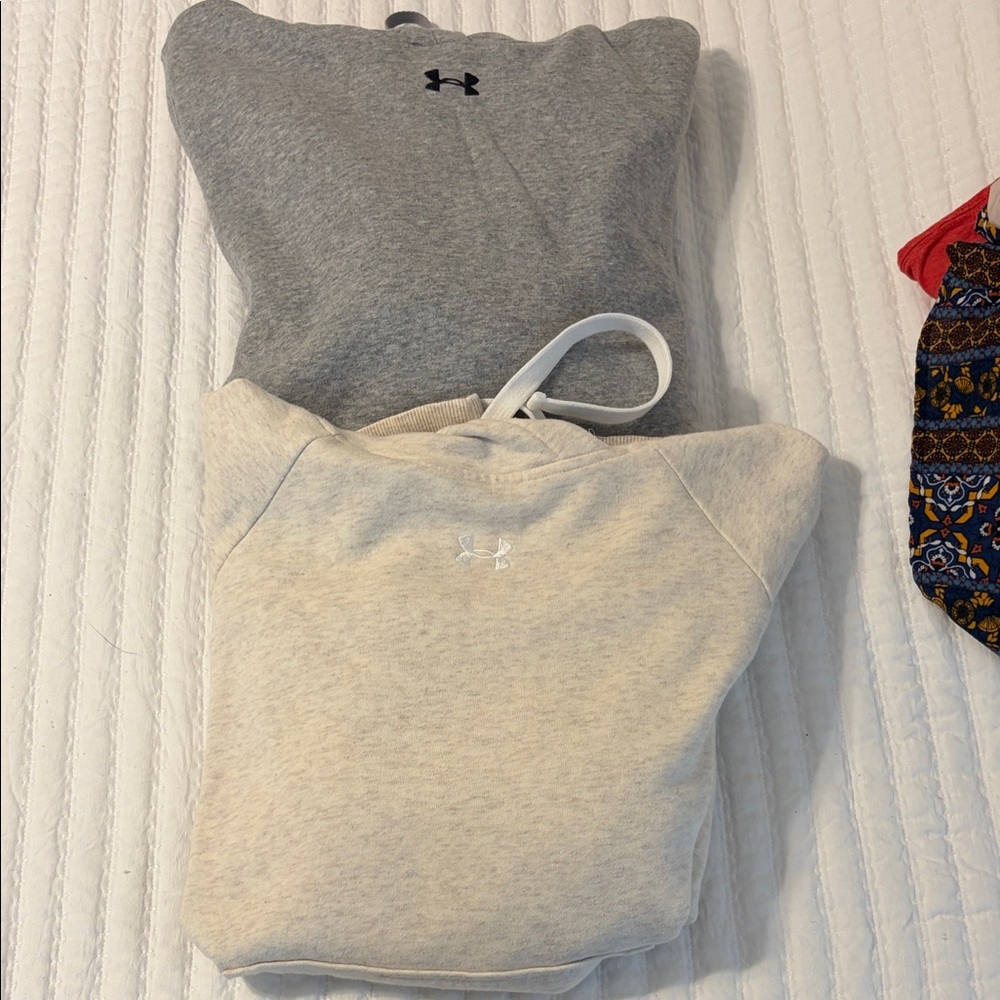 Under Armour Gray and Cream Sweatshirts